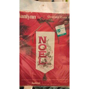 Janlynn Christmas Cross Stitch Kit Noel Banner #50-945 6.5" X 15" Finished Size